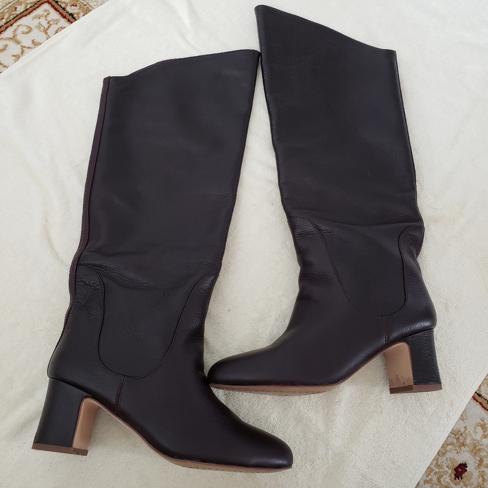 Splendid Pull-on Knee High Leather Boots Size 7